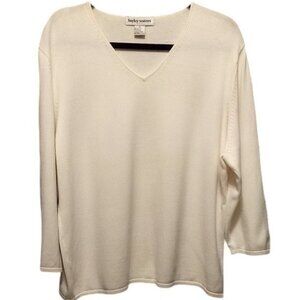 Off White Sweater, 1X